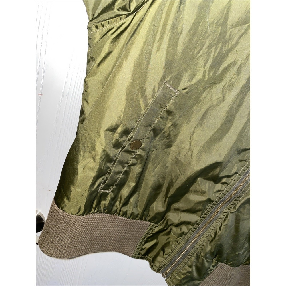 Tommy Hilfiger‎ XL Women's Olive Green Bomber Jacket Rolling Stones Sequin - Picture 5 of 8